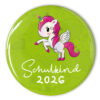 grüner Einhorn-Button Schulkind 2026