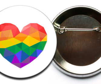 Alternative view of Regenbogen Herz Button