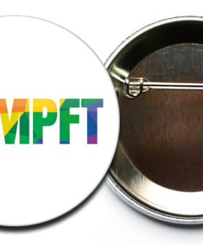 Corona Impfung Button bunt mit Nadelverschluss