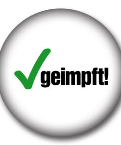 geimpft Ansteckbutton: Impfung abgehakt