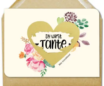 Rubbelkarte Du wirst Tante