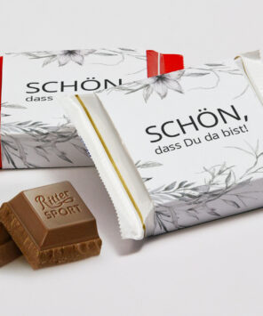 Dusty Flower Schokowrapper Werbebanderole Ritter Sport Mini