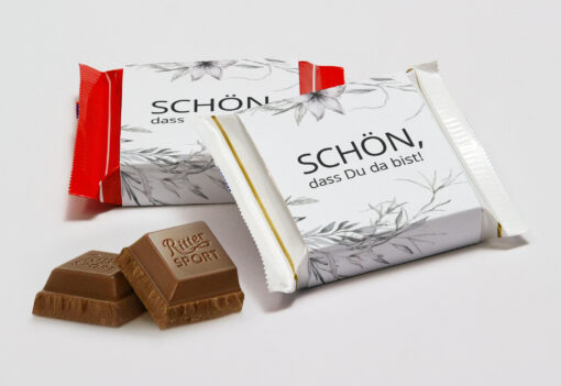 Dusty Flower Schokowrapper Werbebanderole Ritter Sport Mini