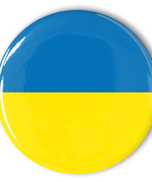 Ukraine Button blau gelb