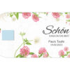Gastgeschenk Hochzeit Taufe Pralinenaufleger Sommerklee 06 Pralinenkarte "Sommerklee"