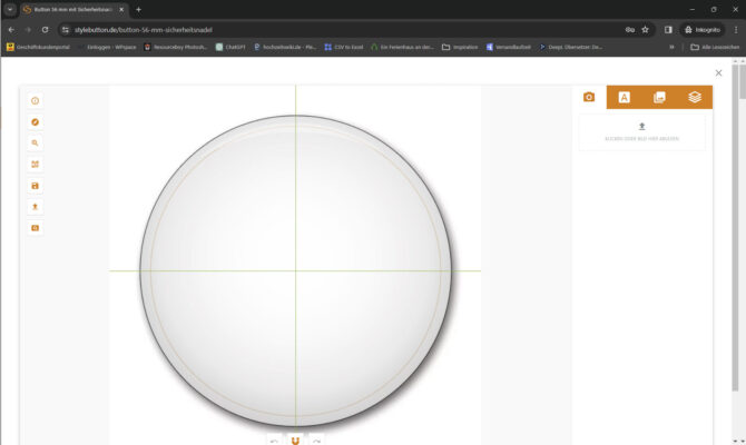 Ansicht leerer Button