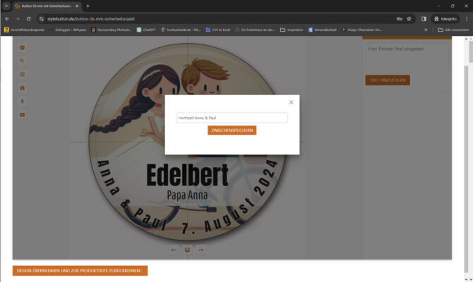 Name vergeben