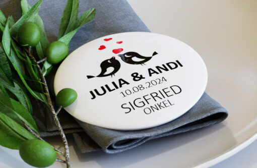 Namenschild Hochzeit als Tisch-Deko