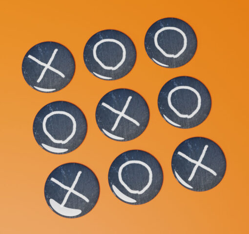 Tic Tac Toe-Spiel mit Foto-Magneten
