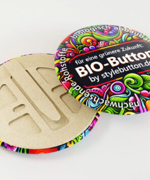 Bio Button Clip weiss Bio-Buttons mit Clip