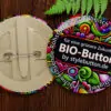 Bio-Buttons mit Nadel: der perfekte Werbebotschafter für Dein ökologisches Engagement