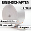 Nassklebeband fadenverstärkt 80 mm Eigenschaften