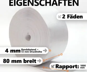 Nassklebeband fadenverstärkt 80 mm Eigenschaften