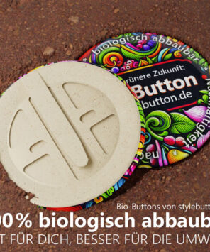 100% biologisch abbaubarer Werbeartikel: Bio-Buttons