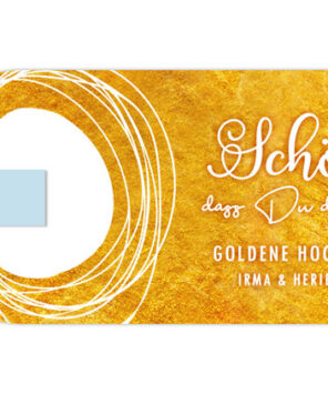 Gastgeschenk Hochzeit Pralinenkarte Golden Glamour kl Gastgeschenk 