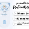 Details Taufkarte mit Praline