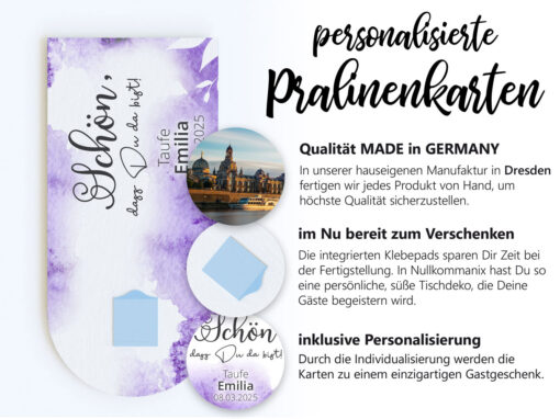 Lila Geschenkverpackung für Pralinen 09GP