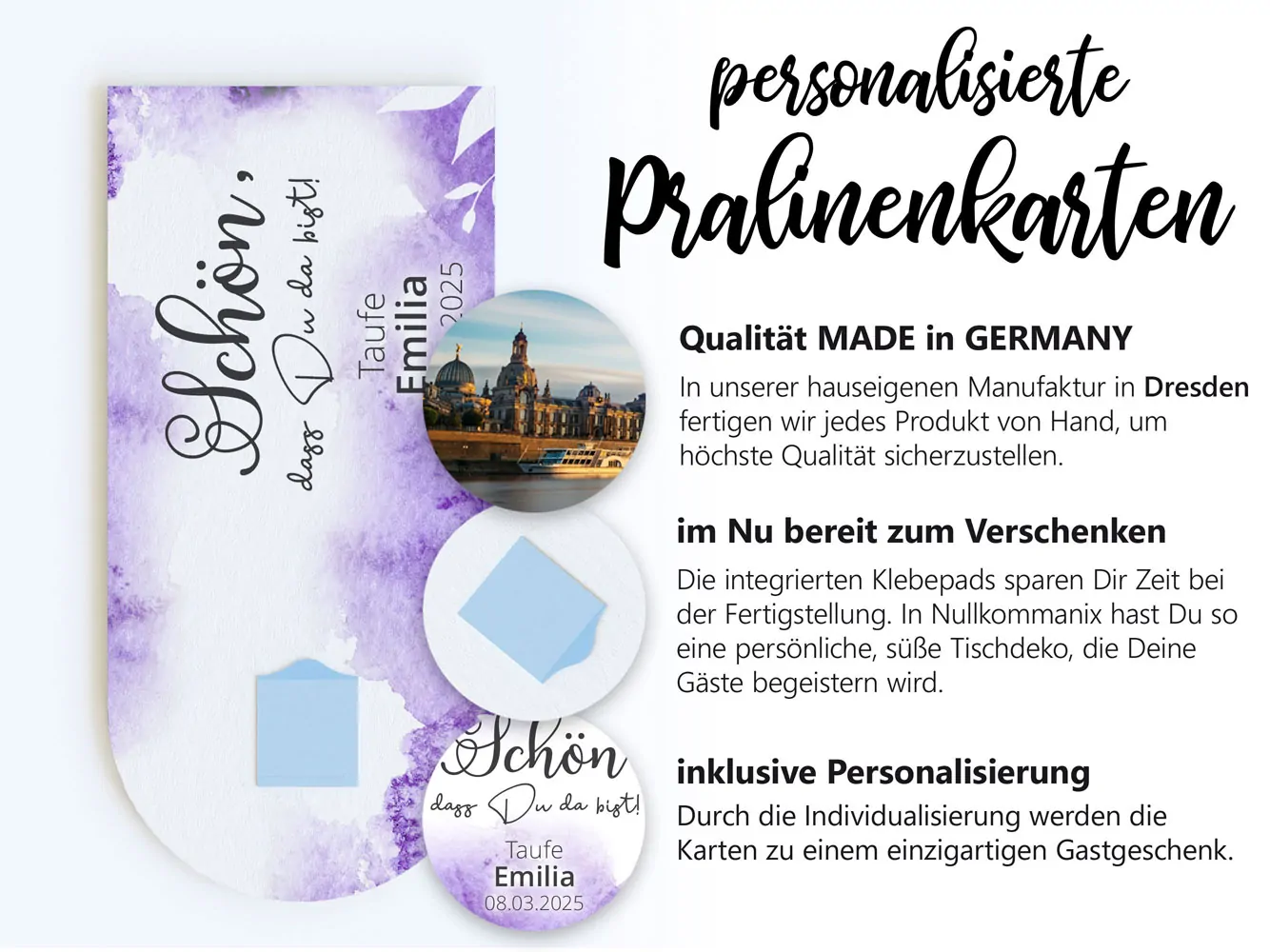 Lila Geschenkverpackung für Pralinen 09GP