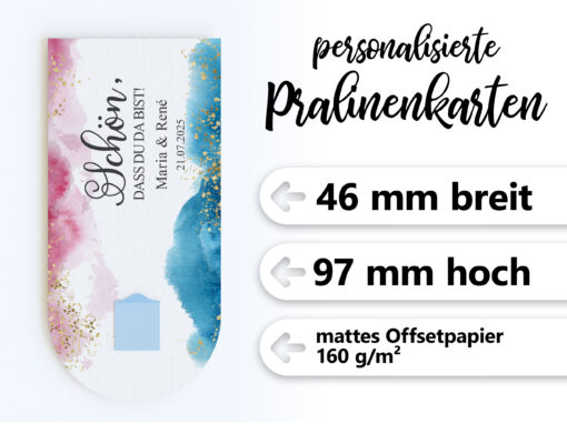 Produktdetails DIY Pralinenkarte Blue Pink