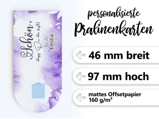 Detail Pralinenkarte "Gentle Purple"
