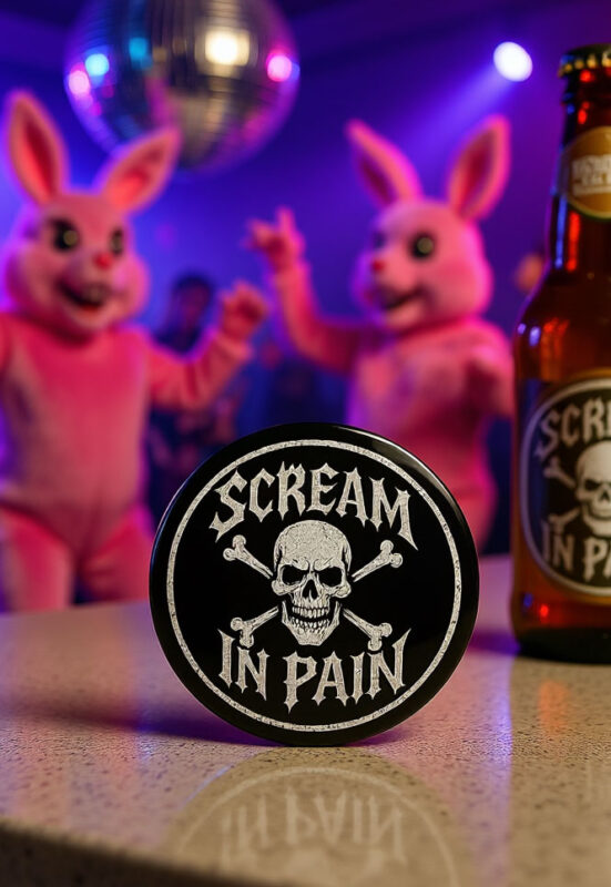 Heavy Metal Band Button 