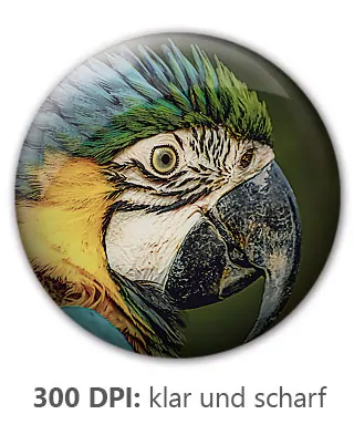 300 DPI Auflösung: klar und scharf