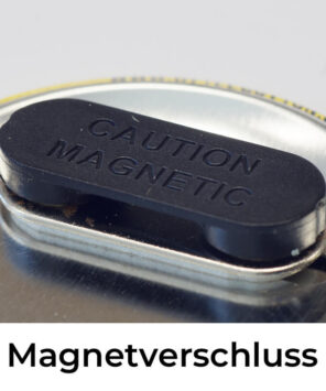 Magnetverschluss / Kleidungsmagnet (Doppelmagnet) an einem 56 mm Button