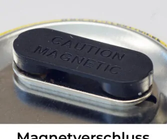 Magnetverschluss / Kleidungsmagnet (Doppelmagnet) an einem 56 mm Button