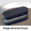 Magnetverschluss / Kleidungsmagnet (Doppelmagnet) an einem 76 mm Button
