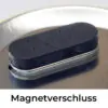 Magnetverschluss / Kleidungsmagnet (Doppelmagnet) an einem 76 mm Button