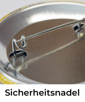 Sicherheitsnadel eines 56-mm Button