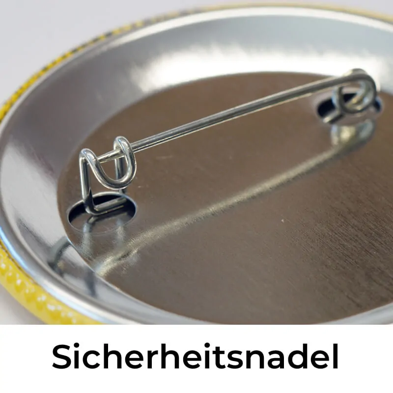 Sicherheitsnadel eines 56-mm Button