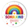 Schulkind-Button mit Regenbogen und Aufdruck 